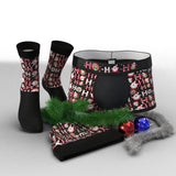 Pachet de Crăciun Boxeri pentru Bărbați + Ciorapi și Caciula B1